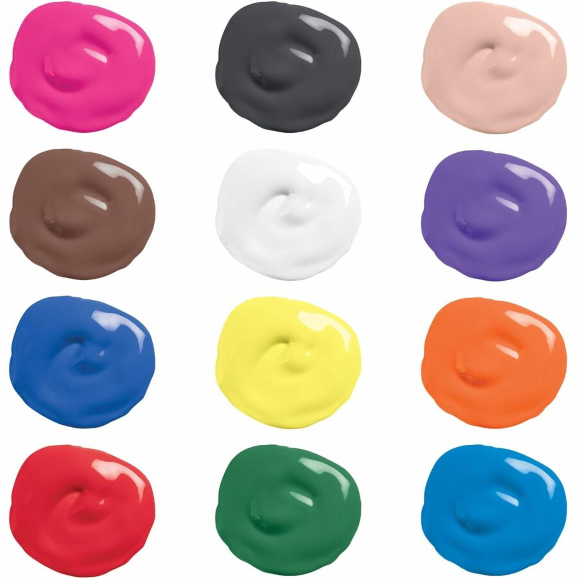 Prang Ready-to-Use Tempera Paint, 12 Assorted Colors, 16 oz, 12/Pack