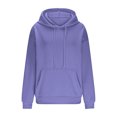 thumbnail image 6 of Lmnyox Oversized Hoodies for Women Solid Fashion Long Sleeve Drawstring Sweatshirts with Pocket Casual Pullover, 6 of 9