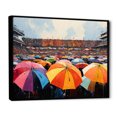thumbnail image 2 of Designart "Rainy Day Spectators Sheltered III" Stadiums Floater Framed Canvas Prints, 2 of 5