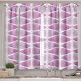 thumbnail image 2 of Ambesonne Geometric Valance & Curtain, Watercolor Triangles Plot, 55"x30", Pale Purple White and Grey, 2 of 7