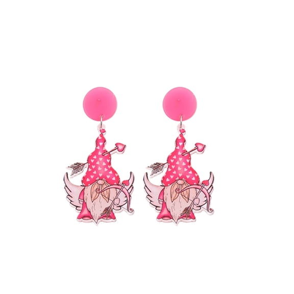 A Acrylic Valentines Day Earrings 2 Inch Heart Shape Love Theme Dangle Drop Earrings For Women Girlfriend Romantic Jewelry Gift A
