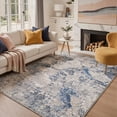 thumbnail image 3 of GENIMO 2'x10' Runner Rug, Washable Non Slip Soft Abstract Hallway Runner for Kitchen Entryway Laundry Room, Blue Greige, 3 of 7
