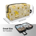 thumbnail image 4 of Goofa Cute Bee Gnomes Printed Toiletry Bag with Handle,Large Capacity Travel Makeup Cosmetic Bag for Women, Carry on Airport Airline Compliant Bag, 4 of 9