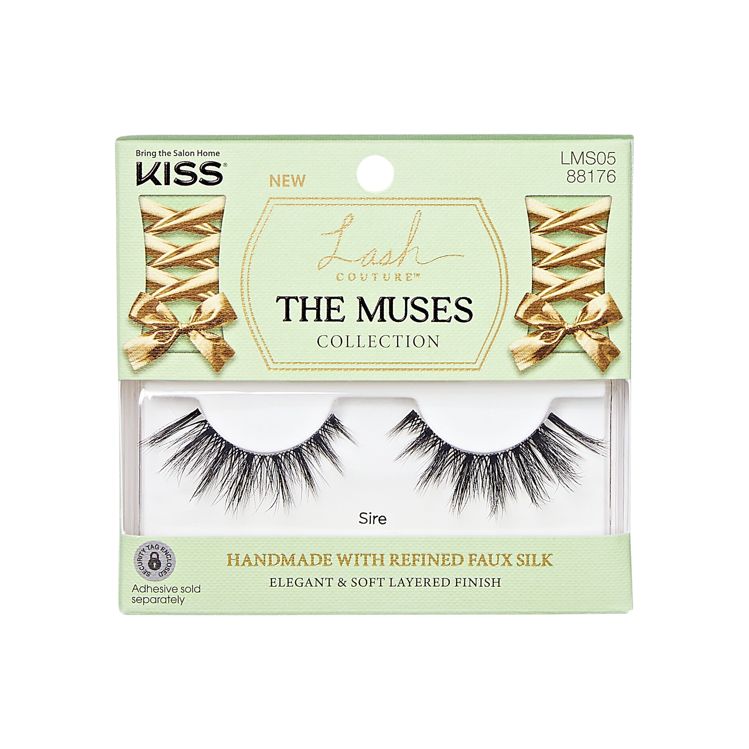 KISS USA KISS Lash Couture The Muses Collection False Eyelashes, Style 'Sire', Black, 1 Pair