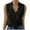Black, variant on Samickarr Womens Tops Sleeveless V Neck Front Cross Pleated Solid Color Casual Loose Pullover T Shirt Camisole Blouse