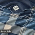 thumbnail image 2 of Pawz Plush Oversized Throw Blanket for Couch or Bed, Soft Flannel Fleece, Navy Blue Plaid, 50"x72", 2 of 6