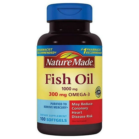 Nature Made huile de poisson Compléments alimentaires Gélules, 1000mg, 100 count