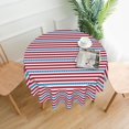 thumbnail image 5 of 4th of July Tablecloth Red White and Blue Tablecloth Stripe Round Tablecloth 60 Inch Washable Reusable Patriotic Tablecloth for Parties Dinner Picnic Dining Kitchen Decor, 5 of 5