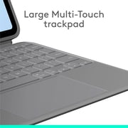 Logitech Combo Touch iPad Air 11-inch (M2 & M3), iPad Air (5th gen) Keyboard Case - Detachable backlit keyboard with kickstand, Oxford Gra