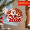 thumbnail image 3 of Fmbmuo Red Christmas Tree Ornaments Santa Claus 1 Pcs Unbreakable Decorations Art Deco Iridescent Acrylic Home Decor for Winter Holiday Decorations, 3 of 4