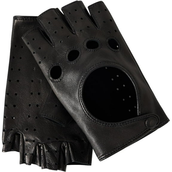 Jtbuh XLY Driving Gloves for Women Leather Fingerless Unlined Lambskin Gloves