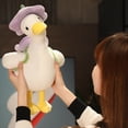 thumbnail image 3 of Juguete de peluche de pato de flores Kawaii, muñeco de ganso blanco grande, regalo de cumpleaños para niños, almohada suave para dormir, 35-55cm, 3 of 4