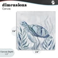 thumbnail image 4 of Stupell Industries Contemporary Sea Turtle with Subtle Smile Canvas Art, 24 x 24, by Janet Tava, 4 of 8