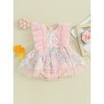 thumbnail image 2 of Suealasg Newborn Baby Girl Outfits Butterfly Ruffle Lace Romper Jumpsuit Bodysuit 1st Birthday Photoshoot Dress Summer Clothes, 2 of 9