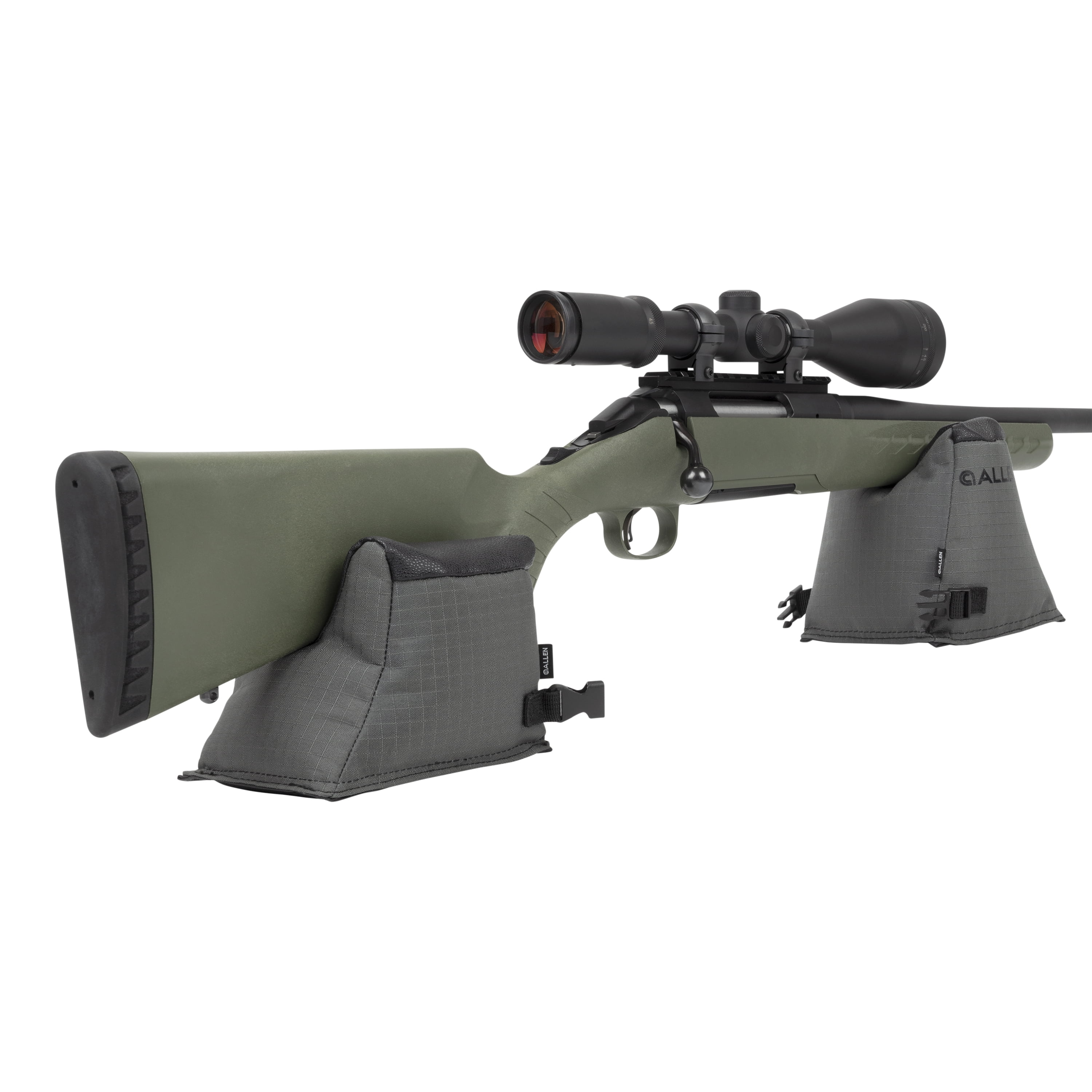 Allen Company Front and Back Large Filled Rifle Shooting Rests, Gray, Polyester, Model 18312A