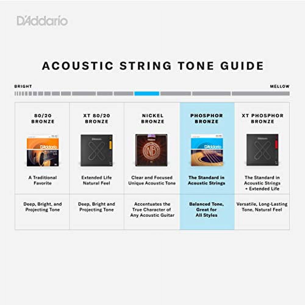 D'Addario EJ16-B25 Phosphor Bronze Acoustic Guitar Strings, Light, 25 Bulk Sets
