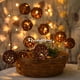 thumbnail image 2 of Cadena de luces LED con forma de bola de ratán, con pilas, para decoración navideña, para bodas, fiestas, hogar, guirnaldas, decoración de mesa, 2 of 4