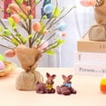 thumbnail image 5 of Cartoon Rabbit Resin Ornament, Mini Microscopic Landscape with Carrot Egg for Desk Decor, Easter Table Accent, 5 of 6