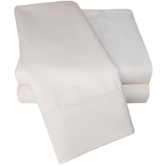Coton Riche 1000 Fil Compter Ensemble de Feuille Solide Grand-Ivoire