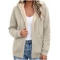 thumbnail image 2 of Mifsaly Womens Sherpa Fleece Lined Jackets Full Zip Hoodies Fall Winter Thermal Daily Going Out Athletic Casual Outfits with Pockets, 2 of 6
