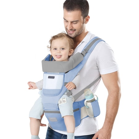 DUALFERV Ergonomic Convertible Baby Carrier for Newborn to Toddler, Blue