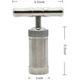 thumbnail image 2 of Stainless Steel Pollen Press T Press Handle Tool Heavy Duty Durable 100% Premium Anodized Spice Pollen (silver), 2 of 4