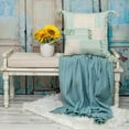 thumbnail image 2 of Cream and Mint Woven Throw Pillow, 2 of 4