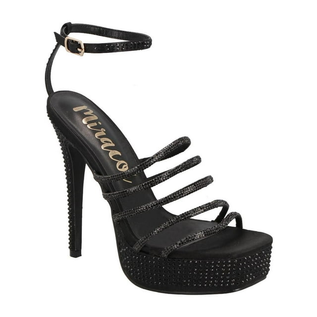 Zapatilla Mujer Miracol Vestir Tacones Fiesta negro 25