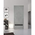 thumbnail image 3 of Solid French Door 24 x 80 inches | Planum 0012 Concrete with Frosted Glass | Single Regular Panel Frame Trims Handle | Bathroom Bedroom Sturdy Doors, 3 of 5