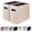 Beige, variant on 4 Packs Letter Size File Organizer, File Folders Organizer, Fabric Storage Box, Collapsible Paper Organizer with Metal Handle, Smooth PVC Rails, Only Box (Beige)