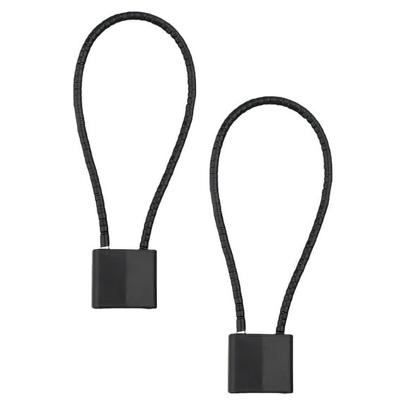 KONTONTY 2-Pack Black Metal Wire Lock Cable for , Scooter, Cabinet, Luggage Security and Anti-Theft