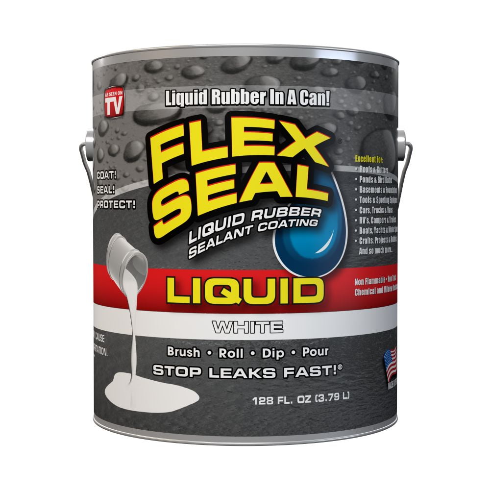 Flex Seal Liquid Rubber Sealant Coating, 1 gal, White