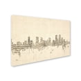 thumbnail image 3 of Trademark Fine Art "Denver Colorado Skyline Sheet Music" Canvas Art by Michael Tompsett, 3 of 4