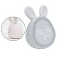 thumbnail image 3 of Reloj despertador infantil, lámpara de noche con luz LED nocturna y control de sonido, dormitorio infantil Blanco, 3 of 9
