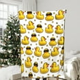 thumbnail image 2 of Ducks Blanket Gift for Boys Girls, Duck Gift for Duck Lovers Cute Ducks Throw Blanket Gifts for Kids Kawaii Animal Decor Plush Soft Lightweight Flannel Fleece Yellow Blankets for Sofa Bed 50x40In, 2 of 6