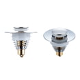 thumbnail image 3 of Advancent Tapón de desagüe para fregadero emergente, cubierta de filtro de rebote para lavabo de tocador con colector de pelo, colador de bañera Accesorios de baño Tipo inoxidable Advancent HA059679-02B, 3 of 6