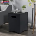 thumbnail image 2 of Hassch Outdoor Gas Storage Patio Side Table, 21 Gallon Propane Tank Hideaway Table, Sturdy Iron Square End Table for Garden Balcony, Easy Clean, Black, 2 of 9