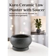 thumbnail image 6 of Black Speckled Bowl Planter with Saucer, 6 of 6