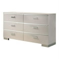 thumbnail image 2 of Furniture of America Quaker Contemporary Wood Dresser and Mirror in White, 2 of 3
