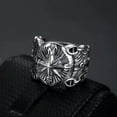 thumbnail image 2 of K-KED Mens Nautical Biker North Star Anchor Ring 316L Stainless Steel Size 7-15-7, 2 of 6