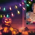 thumbnail image 5 of Halloween Spider String Lights 6.89Ft Outdoor String Light with 10pcs Purple Spider Plug in Indoor Fairy Decorations Lights for Halloween Bedroom Party Window Camping Garden Decor, 5 of 7