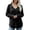 Black, variant on Womens Long Sleeve Tops V Neck Shirts Lightweight Tunic Sweaters Fashion