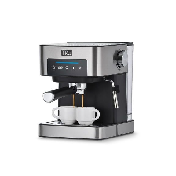 TRU 15-Bar Semi-Automatic Touch Screen Espresso Maker, Stainless Steel