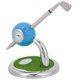 thumbnail image 3 of Soporte para bolígrafo con pelota de golf, con bolígrafo y reloj, decoración de escritorio, regalo de golf (azul), 3 of 9