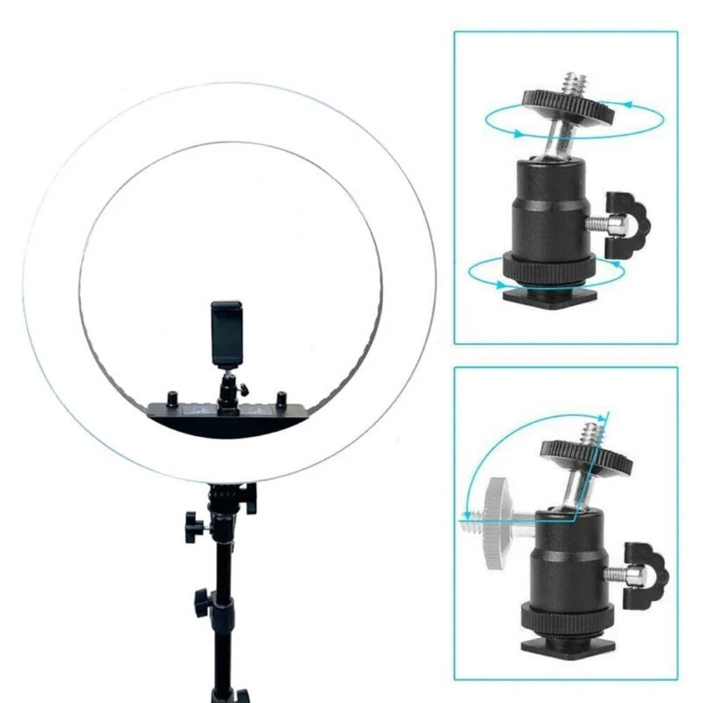 Tianlaimei 18" inch LED Selfie Ring Light with Tripod Stand & Phone Holder for Makeup Live Stream Youtube Video Photography Shooting