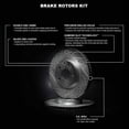 thumbnail image 3 of R1 Concepts Front Brake Rotor Kit |Brake Rotors| Brake Disc |Drilled and Slotted WGPN1-67030, 3 of 5