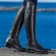 thumbnail image 4 of ZHAOCHENG Botas altas de campo para mujer, botas de equitación de cuero sintético con cremallera trasera, 39 negro, 4 of 5