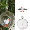 thumbnail image 2 of asdf Disney Little Mermaid Scuttle Seagull Custom PVC Figure in Globe 4" Holiday Christmas Tree Ornament 2pcs Detachable, 2 of 3