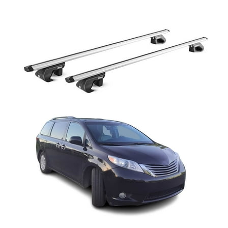 OMAC Roof Rack Cross Bars Luggage Carrier for Toyota Sienna 2011-2020 Alu Grey 2Pcs
