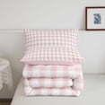 thumbnail image 5 of Manfei Modern Checkered Twin Comforter Sets,Geometric Check Bedding Set,Pink Red,Pink Reversible,2 Pieces,1 Comforter and 1 Pillowcase,2 Pieces,1 Comforter and 1 Pillowcase, 5 of 7